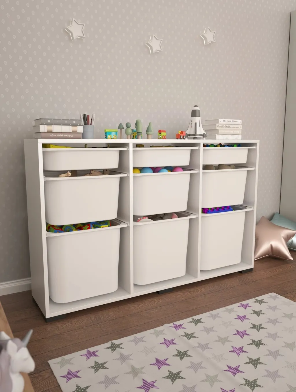 Dollap multifunksional Hanah Home, Bofi, i bardhë - 1