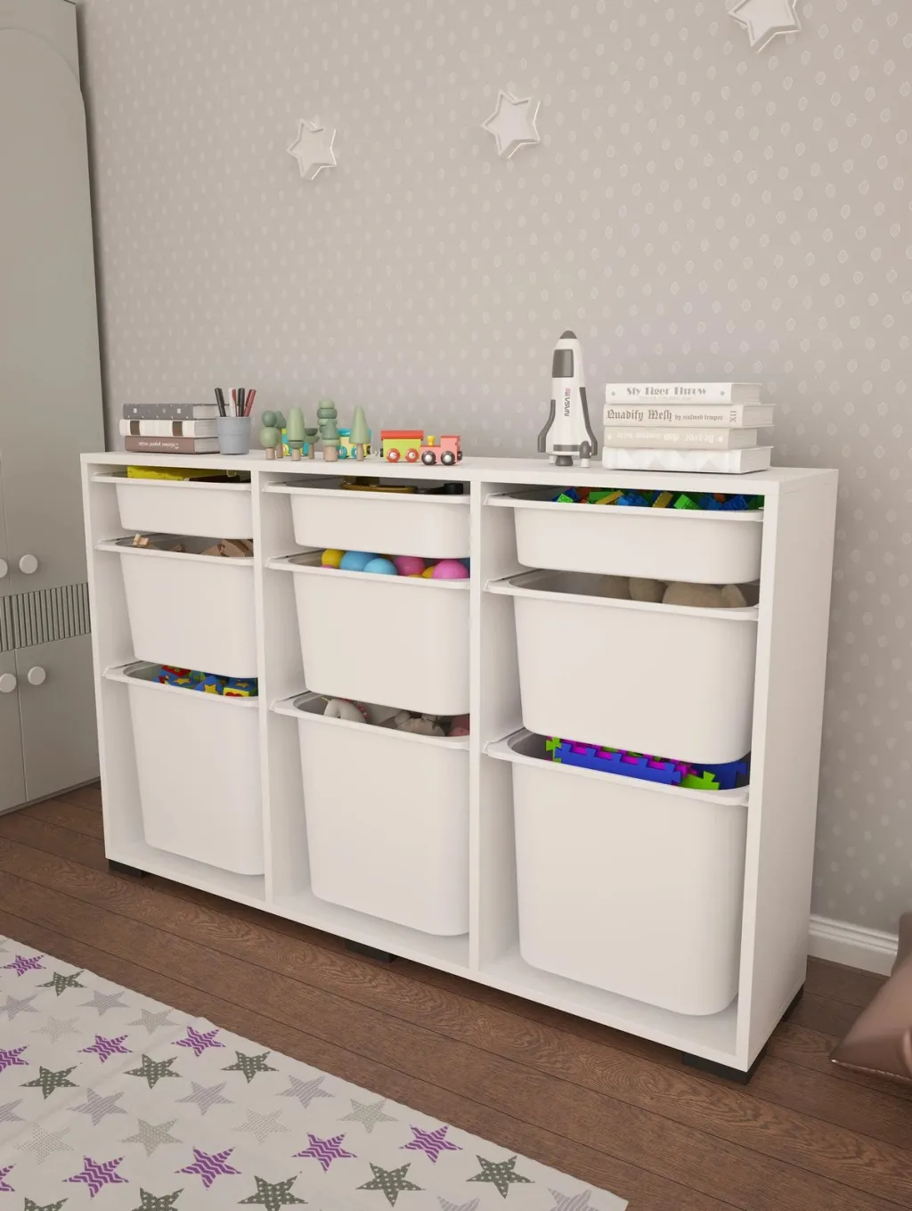 Dollap multifunksional Hanah Home, Bofi, i bardhë - 3