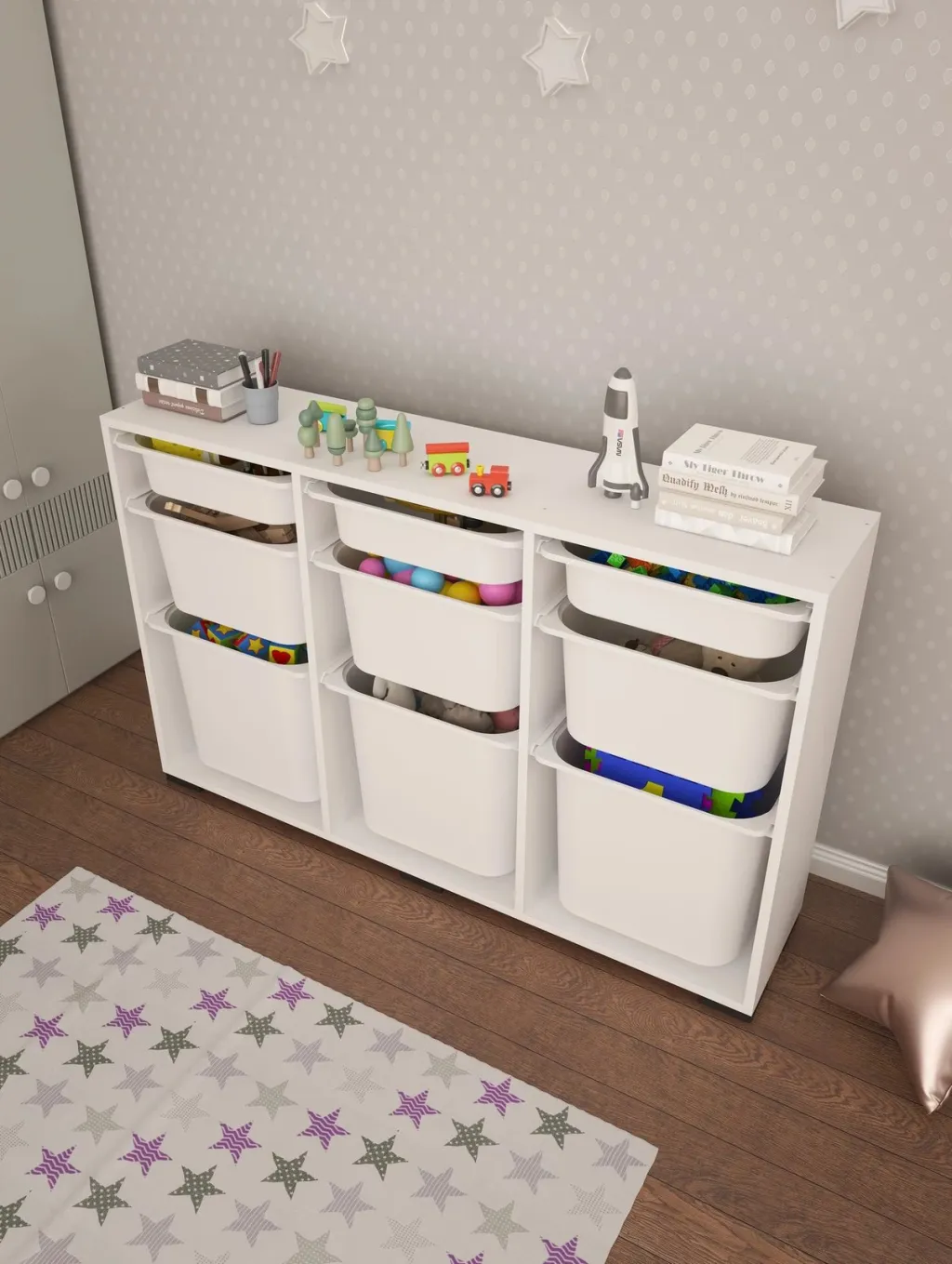 Dollap multifunksional Hanah Home, Bofi, i bardhë - 4