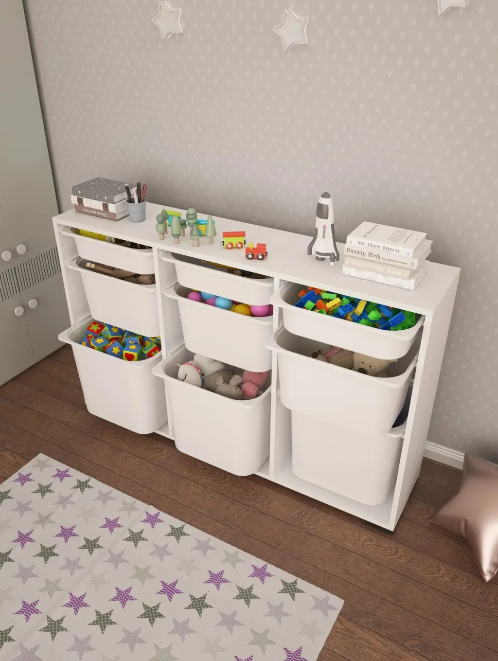 Dollap multifunksional Hanah Home, Bofi, i bardhë - 5