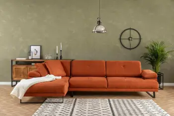 Këndore Atelier del Sofa, Mustang Small, e majtë, portokalli