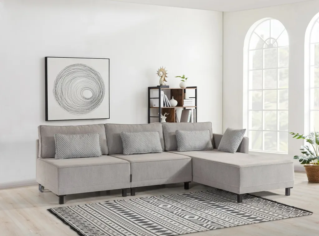 Kënd divan-krevat Atelier del Sofa, Matris, anë e djathtë, ngjyrë gri - 1
