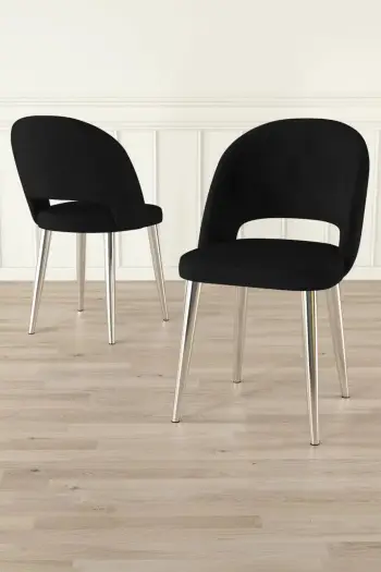 Set karrigash (4 copë), Hanah Home, Rubi, ngjyrë e zezë