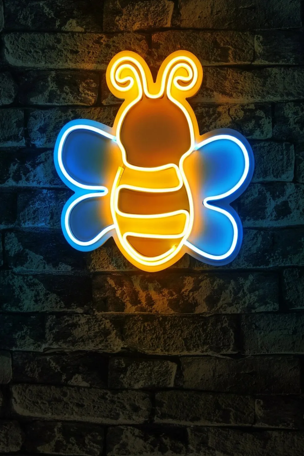 Dritë dekorative plastike LED, bleta Maya, blu-verdhë - 3