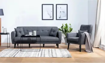 Set divani me krevat Atelier del Sofa, ARİA-TAKIM1-S 1053, ngjyrë antracit