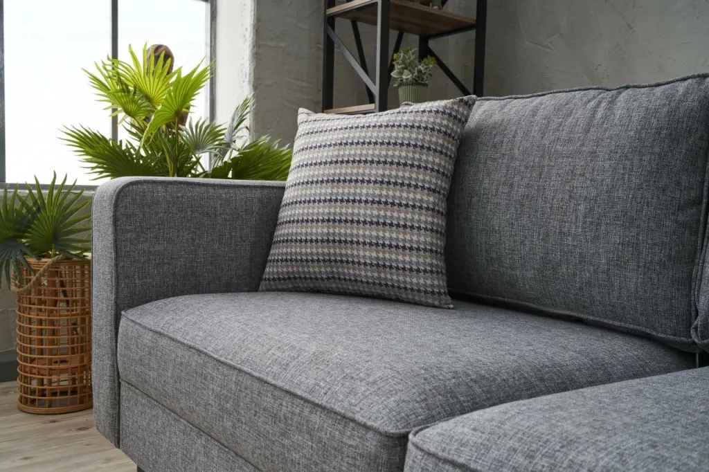Divan dy-vendësh Atelier del Sofa, lino Kale, ngjyrë gri - 5