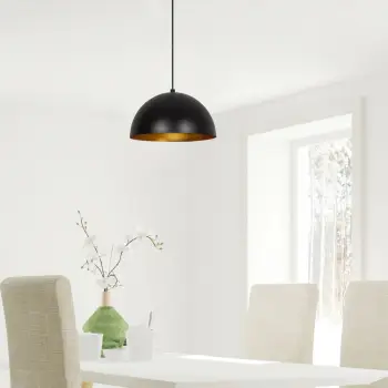 Llambë tavani moderne Opviq, Sivani - MR - 721, e zezë dhe ari