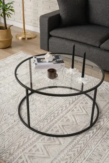Tavolinë kafeje Hanah Home, Berlin, e zezë, 60cm