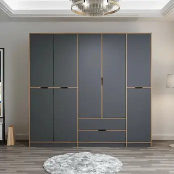 Dollap Hanah Home Elina, anthracite dhe dore, 232x208x52cm