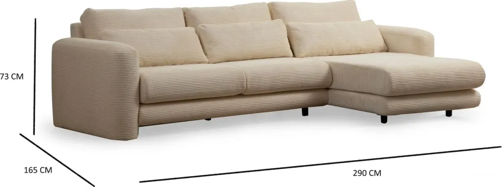 Këndare Lily, kënd i djathtë, bezhë - 6
