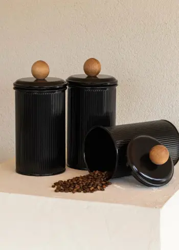 Set kuti për ruajtje (3 copë), Hermia, STP0001, e zezë