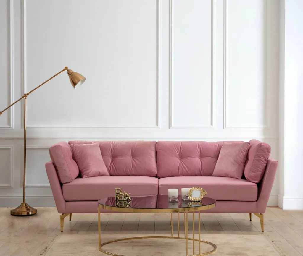 Divan treshe Atelier del Sofa, Rome, ngjyrë rozë e zbehtë - 1