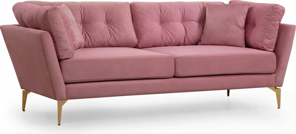 Divan treshe Atelier del Sofa, Rome, ngjyrë rozë e zbehtë - 4