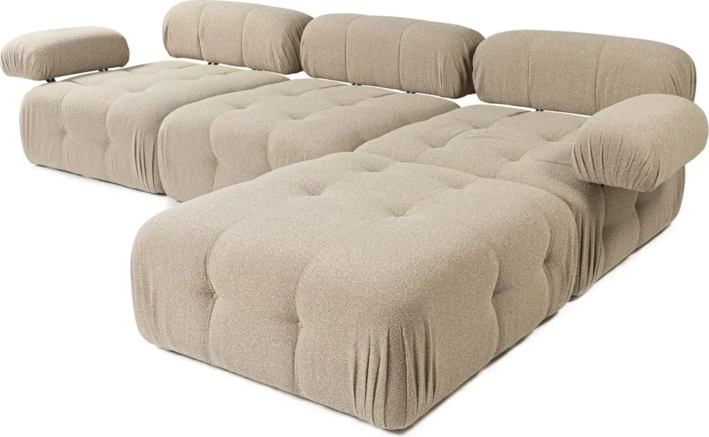 Këndare Doblo 3 vendëshe me pouffe, ngjyrë pjeshke - 8