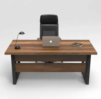 Tavolinë pune Hanah Home, Mn01-Ba, ngjyrë arre, 180x90x73cm