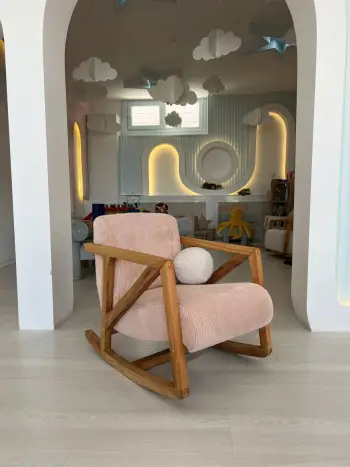 Karrige lëkundëse Wing, Atelier del Sofa, NiniMini, rozë