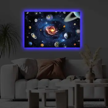 Pikturë dekorative me drita LED, shumëngjyrëshe, 45x70cm, 4570KTLGDACT-019