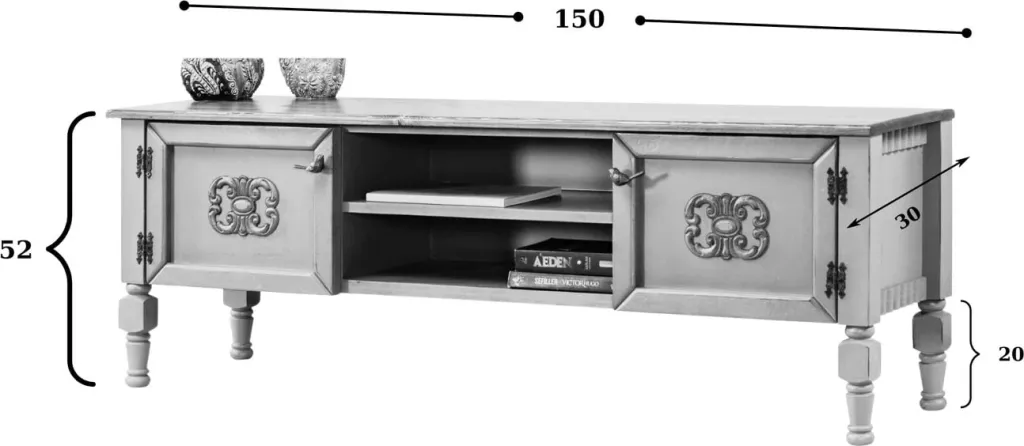 Komodinë me Sirtarë Ada Dresser, kuqe - 6