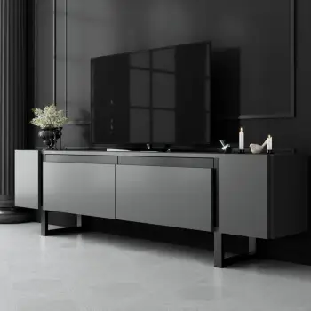 Komodë TV Hanah Home, Yildiz, antracit, e zezë