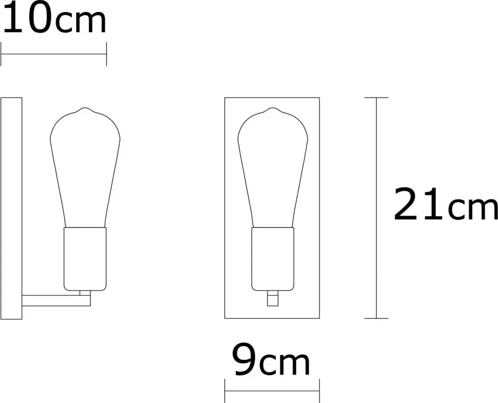 Llambë muri Opviq, Karain - N-1353, ngjyrë e zezë - 3