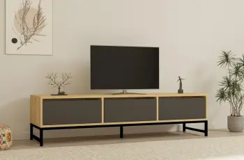 Komodinë për TV Sahra, safir, zezë, antracit