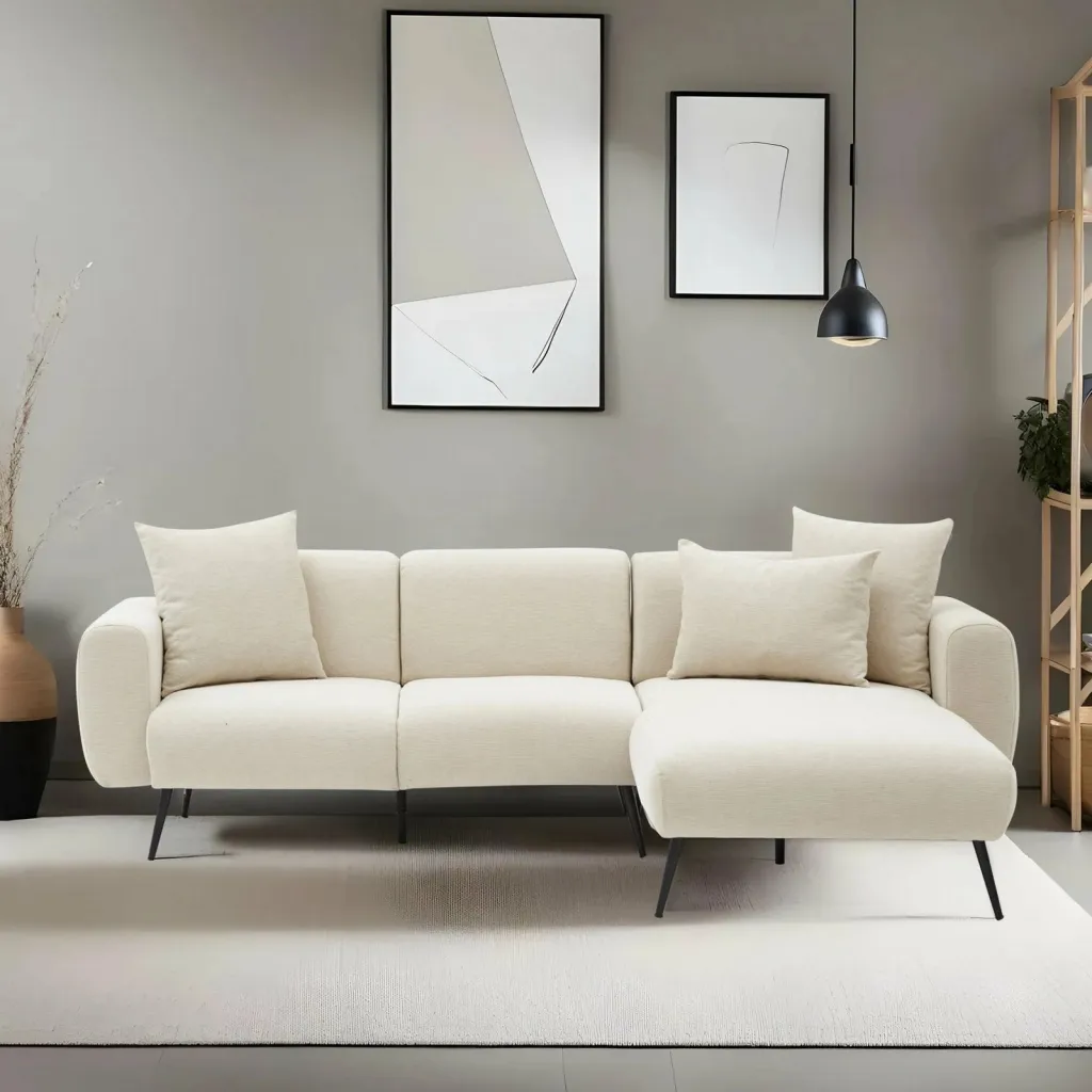 Këndare Atelier del Sofa, anë e djathtë, ngjyrë krem - 2