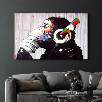 Pikturë dekorative xhami i temperuar, shumëngjyrëshe, CAM-3091, 70x110cm