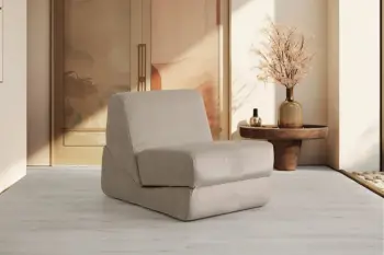 Krevat-karrige një vendës, ngjyrë krem e errët, Atelier del Sofa, Origami Convertable