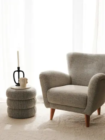 Karrige krahu Atelier del Sofa, teddy, ngjyrë gri