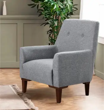 Karrige Wing Atelier del Sofa, gri, këmbë dru arre