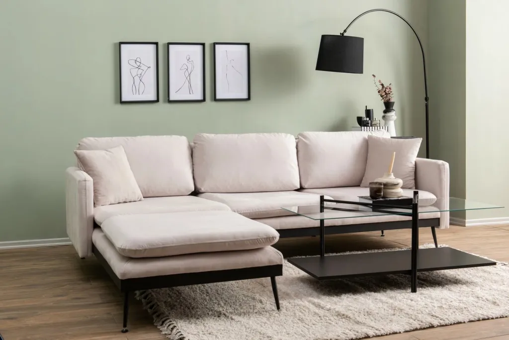 Këndsofa Atelier del Sofa, Reya, ngjyrë ecru - 1