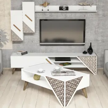 Set Mobiljesh Dhome Ndenjeje Beril, bardhë