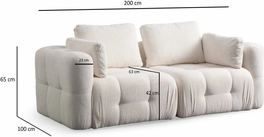 Divan dy-vendësh Atelier del Sofa, Amaris, i bardhë - 9