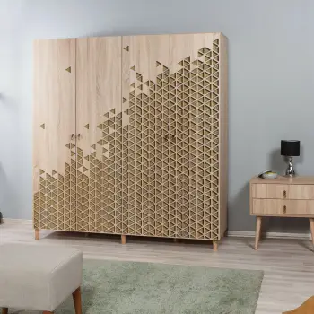 Dollap multifunksional Hanah Home, Multilux-120, ngjyrë lisi Sonoma
