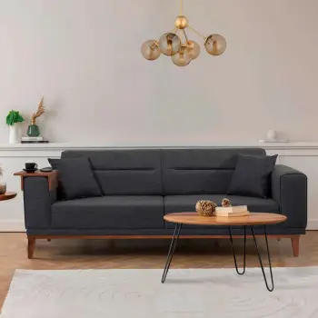 Divan-krevat 3 vendësh Atelier del Sofa, ngjyrë antracit, Liones