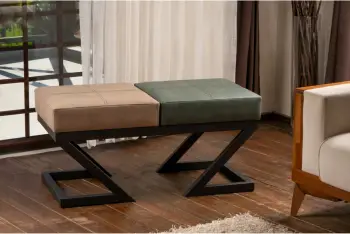 Puf industrial Atelier del Sofa, bezhë, e gjelbër, Brda