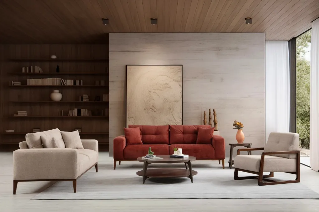 Krevat-sofa treshe, Atelier del Sofa Sinor, bezhë - 3