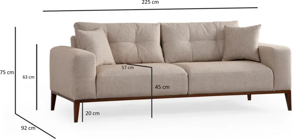 Krevat-sofa treshe, Atelier del Sofa Sinor, bezhë - 8