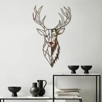 Aksesor dekorativ metalik për mur, kaproll, Wallity, Rusty Deer 3