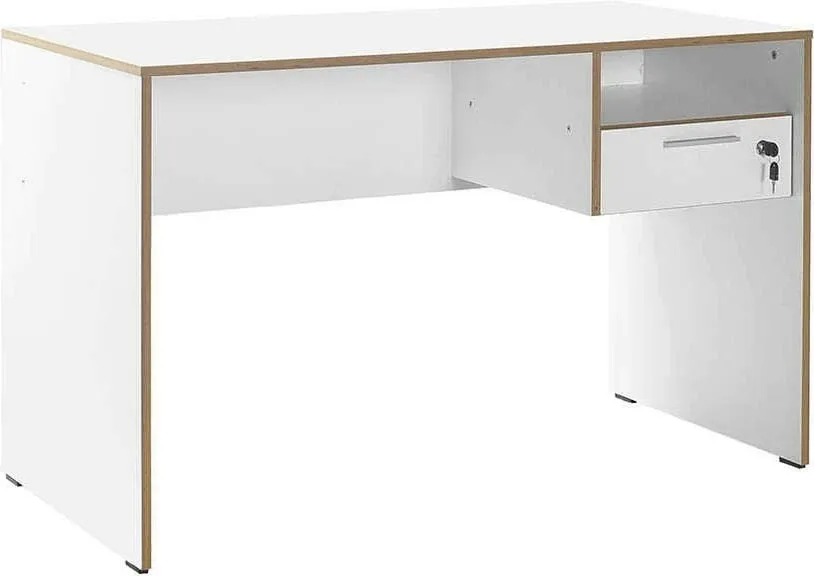 Tavolinë Studimi Cms, bardhë, lis - 3