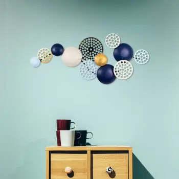 Aksesor dekorativ metalik për mur Wallity, Aurora 2, shumëngjyrësh, 95x40cm