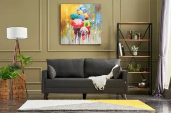 Divan treshe, ngjyrë antracit, Atelier del Sofa, Bella Sofa për 3 persona