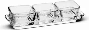 Set enë për salca Hermia PR1278GCL, 4 pjesë, transparente