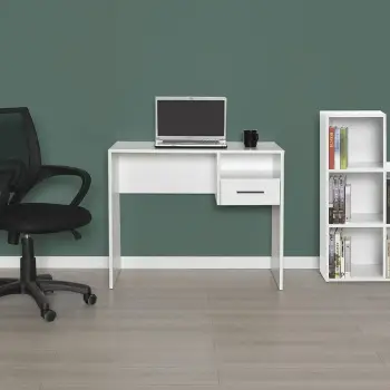 Tavolinë studimi Hanah Home, e bardhë, Cms-105-Bb-1