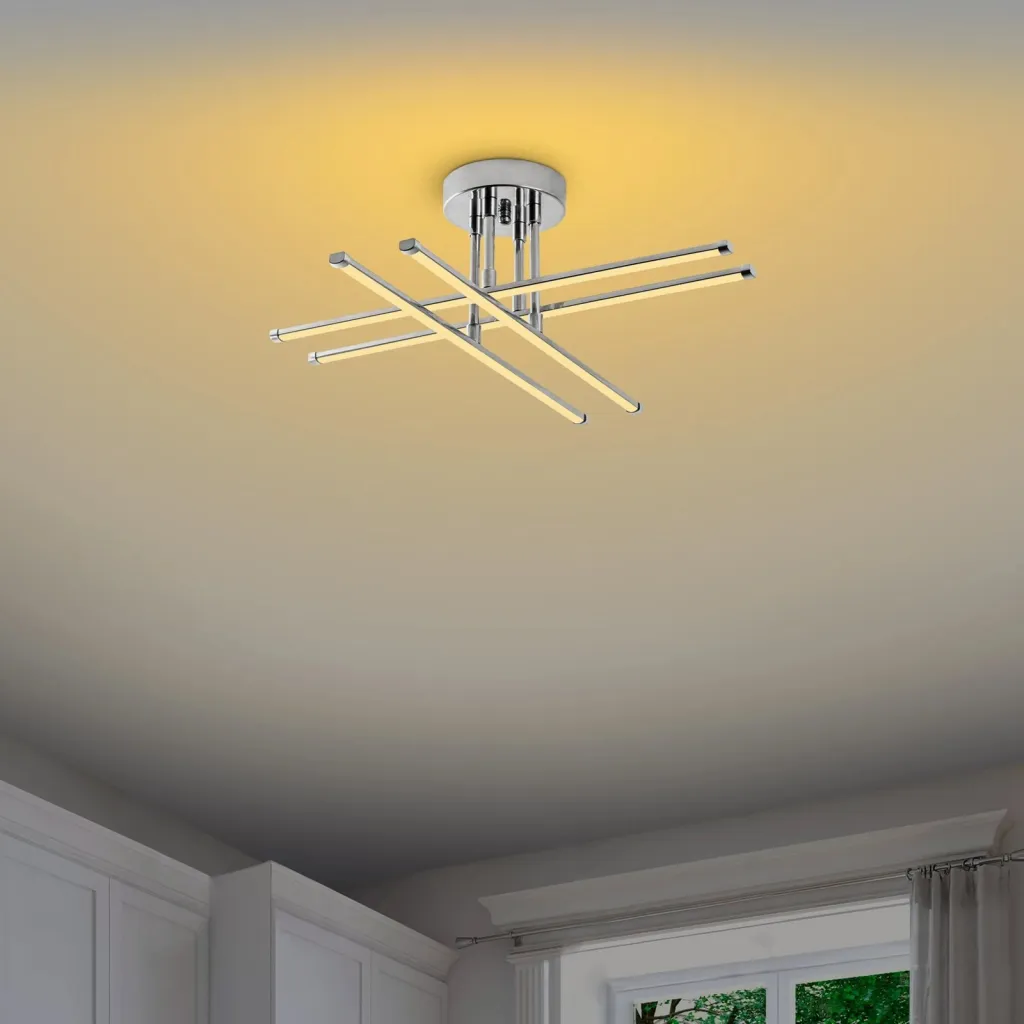 Llambë tavani moderne, krom, Opviq Exhaust-13662 - 1