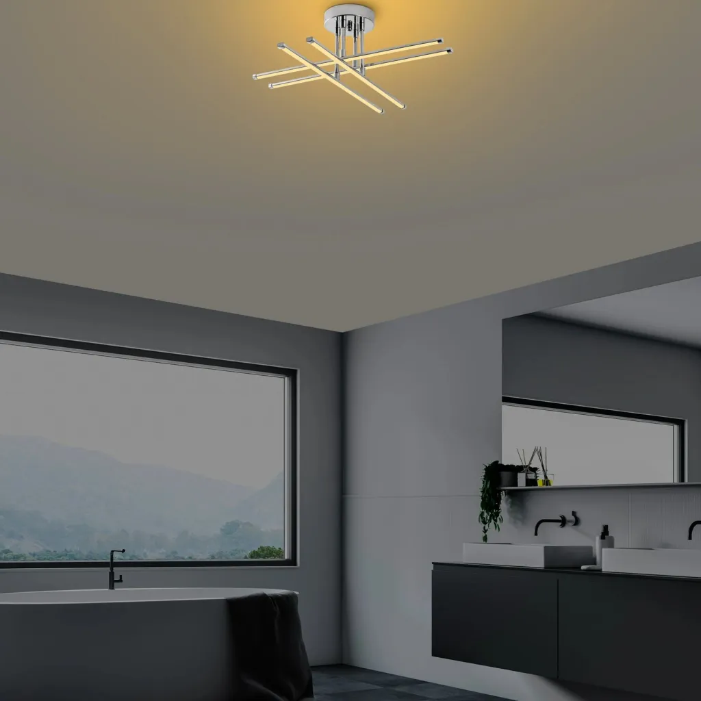 Llambë tavani moderne, krom, Opviq Exhaust-13662 - 2