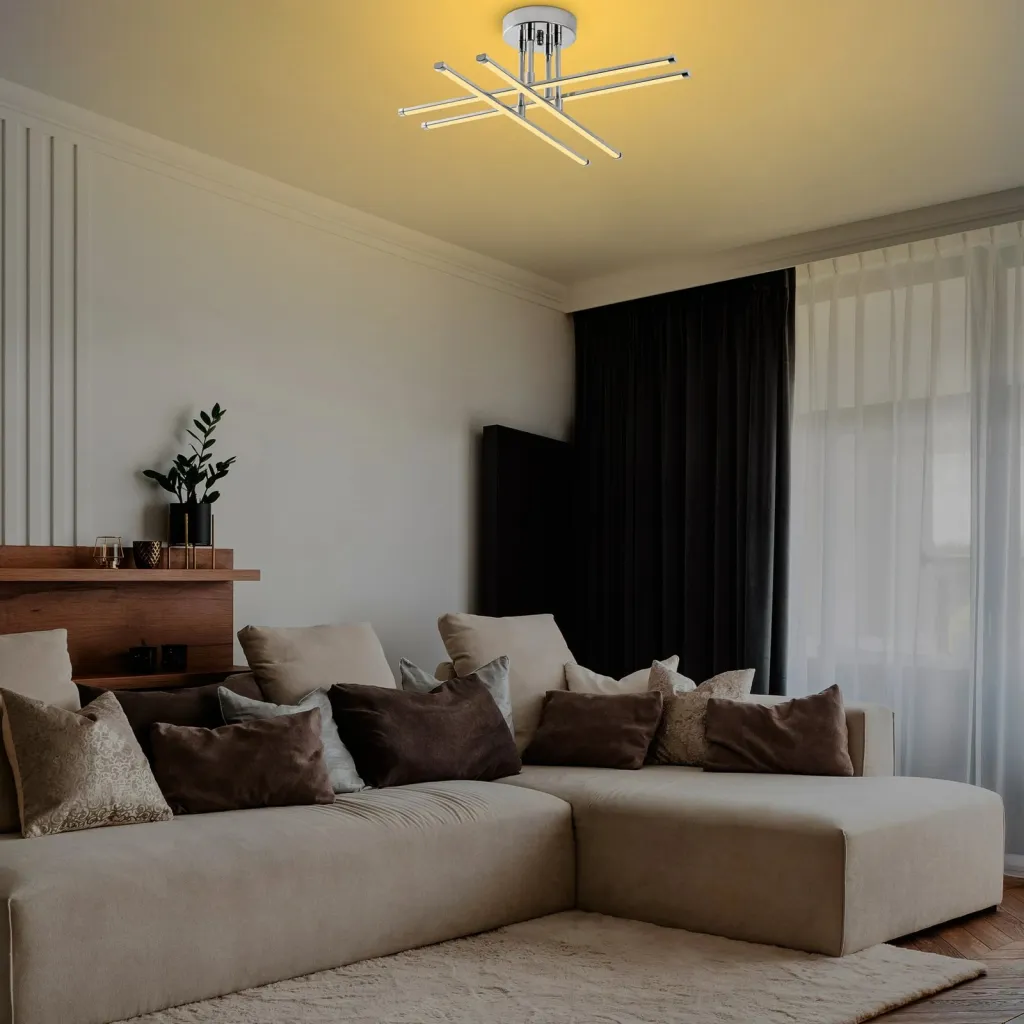Llambë tavani moderne, krom, Opviq Exhaust-13662 - 3