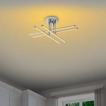 Llambë tavani moderne, krom, Opviq Exhaust-13662