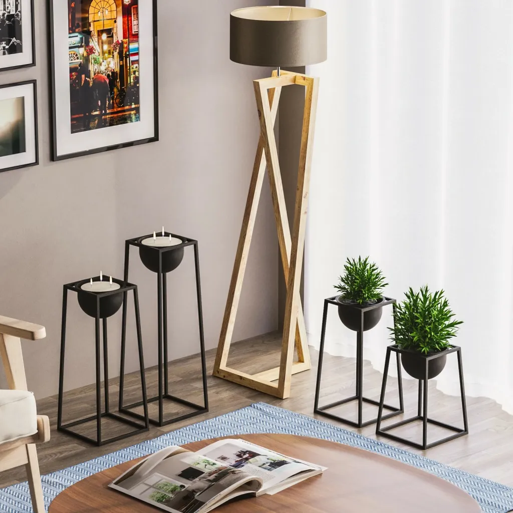 Vazo dekorative, metal i zi, Aberto Design, GED-018 - 3