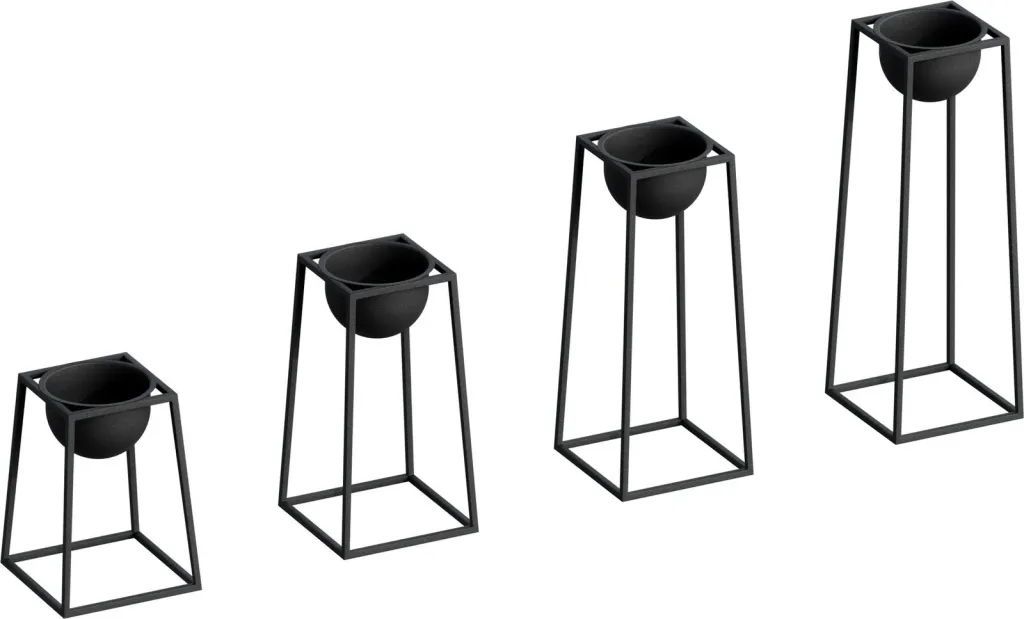 Vazo dekorative, metal i zi, Aberto Design, GED-018 - 4